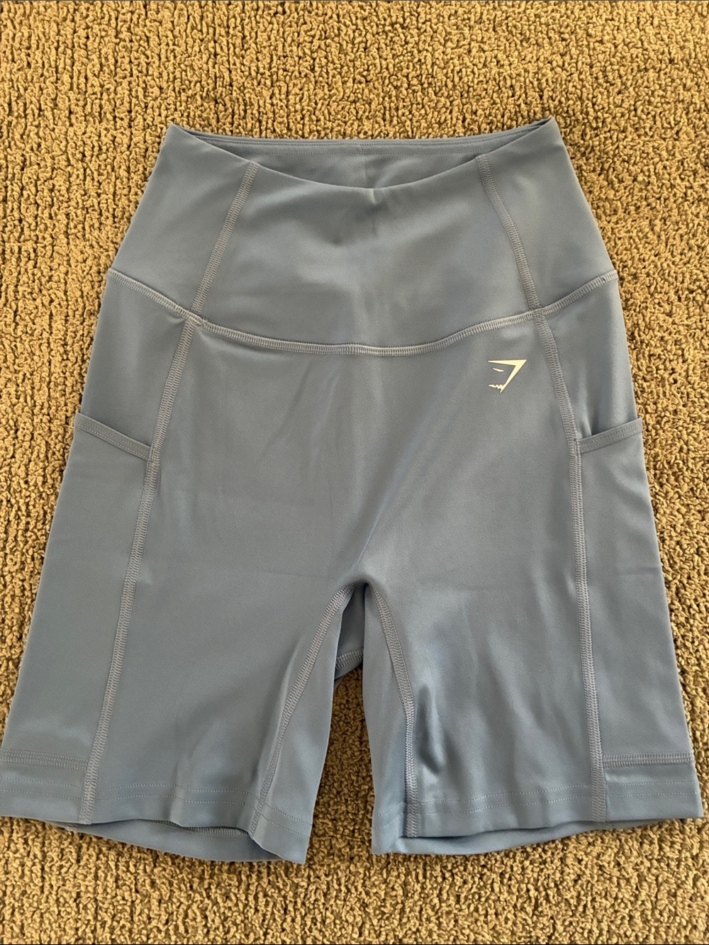 BRAND NEW: Gymshark Slate High-Waist Bike Shorts with Side Pockets